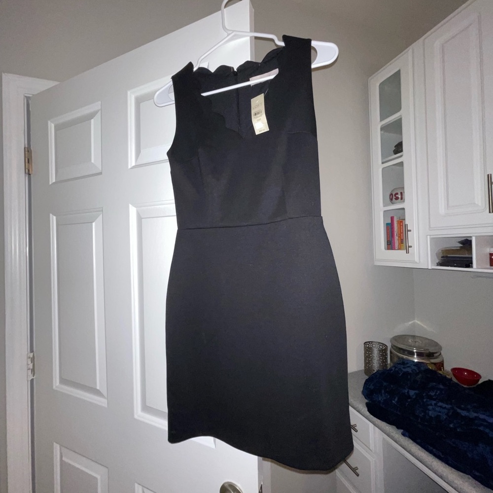 Black form fitting dress
